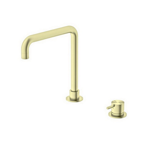 Mecca Hob Basin Mixer (Separate Square Spout) 6Star Brushed Gold [194755]