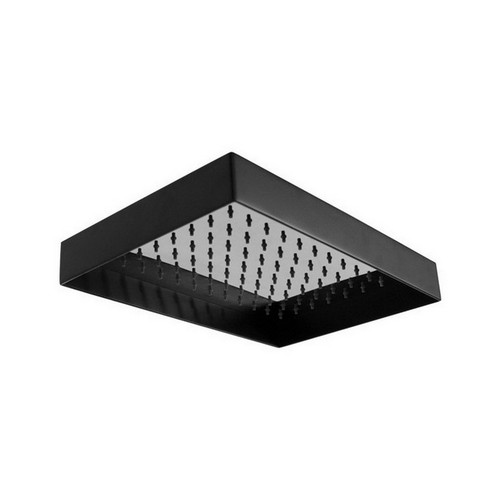 Martini Square Shower Rose W/Shroud 306mm Matte Black [155131]