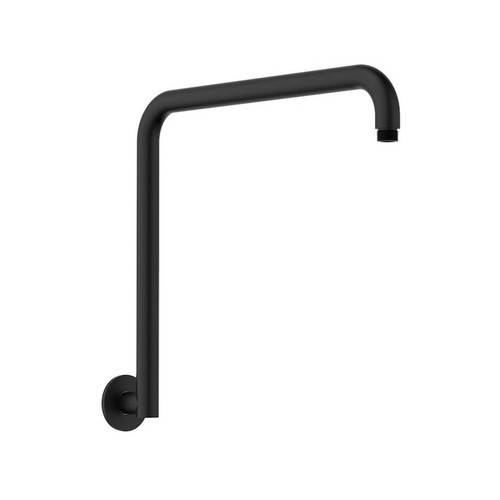 Upswept Round Wall Shower Arm 400mm Matte Black [156395]