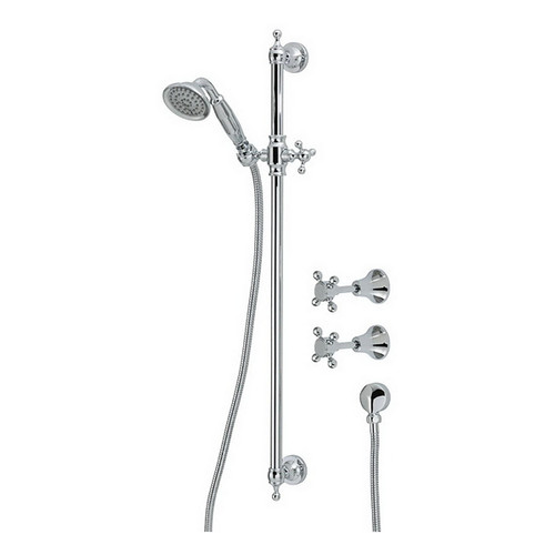 Lillian Modern Vintage Rail Shower Set Polished Chrome [158241]
