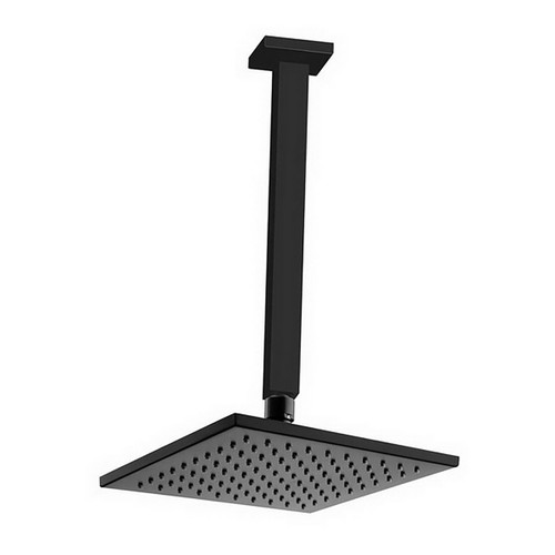 Modena Square Overhead Rain Shower Matte Black [169423]