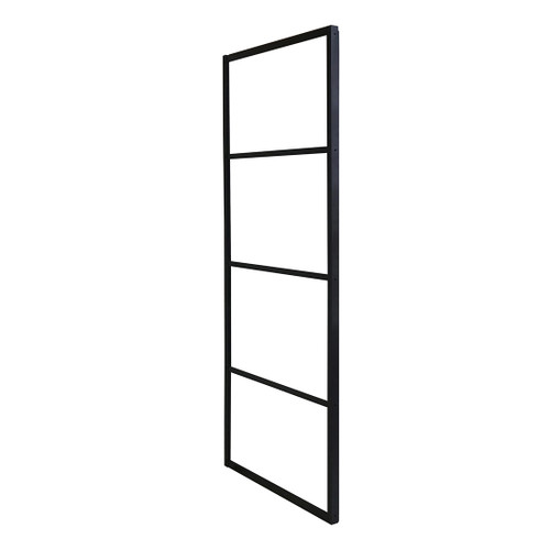 Manhattan Framed Alcove Shower Screen Return Panel 900mm x 2100mm Matte Black [180796]