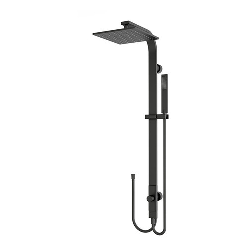 Modern Square Rain Twin Shower (Double Hose) 3Star Matte Black [195089]