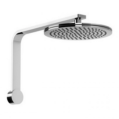 Nx Quil Round Shower Arm & Rose 250mm 3Star Chrome/Matte Black [198991]