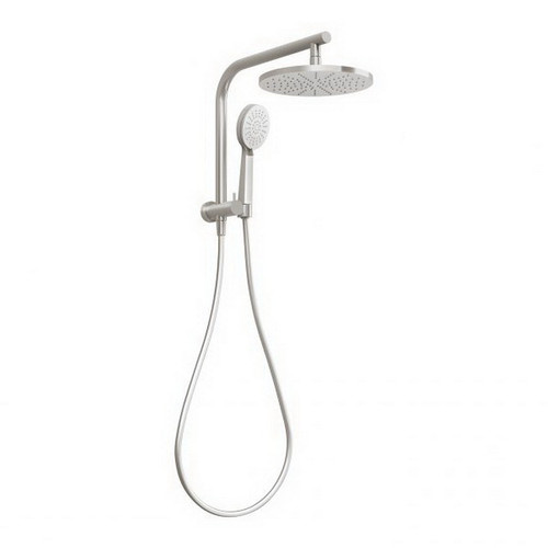 Vivid Slimline Compact Twin Shower 5Star Brushed Nickel [199007]