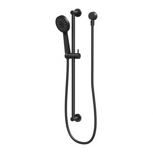 Vivid Slimline Hand Shower on Rail 5Star Matte Black [199016]