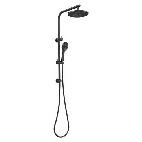 Vivid Slimline Twin Shower 5Star Matte Black [199019]