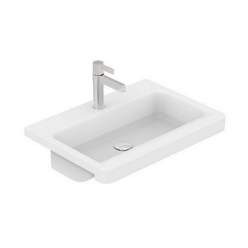 Integrity Semi-Recessed Basin 400mm x 550mm x 125mm Matte White [127538]