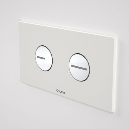 Invisi Series II Round Dual Flush Plate & Buttons Kit White [138964]