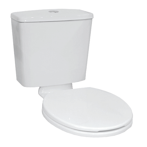 Plaza Vitreous China Wall Cistern w/Soft Close Seat & Link 4.5/3L White 4Star [156853]