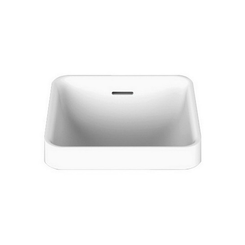 Sava Above Counter Semi-Inset Basin Square 322mm x 346mm x 170mm Matte White [169953]