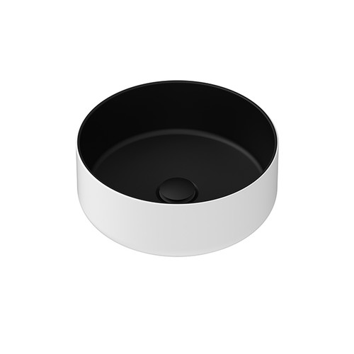 Margot Duo Above Counter Basin 360mm x 360mm x 130mm Matte Black Inside/Matte White Outside [169936]