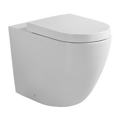 Koko Wall Faced Rimless S Trap Back-to-Wall Suite with in-Wall Cistern Gloss White [191469]
