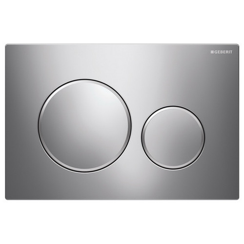 Geberit Sigma 20 Round Button Dual Flush Plate Chrome Satin Chrome Trim [191449]