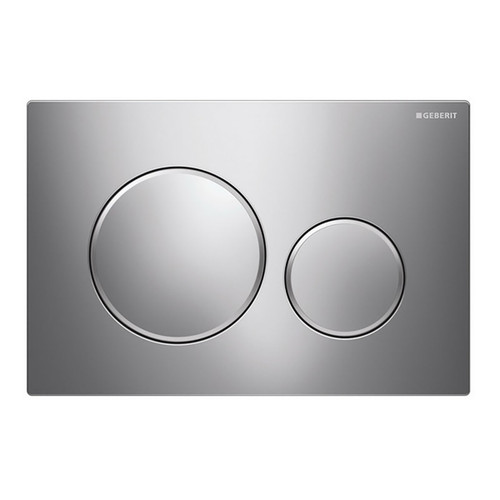 Geberit Sigma 20 Round Button Dual Flush Plate Chrome Satin Chrome Trim [191449]