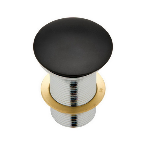 Basin Pop-Up Plug & Waste with Cast Stone Cap 32mm Matte Black [169179]