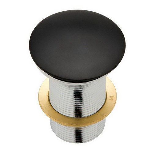 Basin Pop-Up Plug & Waste with Cast Stone Cap 32mm Matte Black [169179]