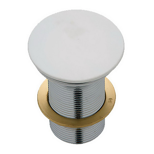 Basin Pop-Up Plug & Waste Domed No Overflow 32mm Matte White [169182]