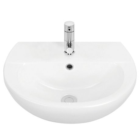 Venecia 450 Wall Basin White 1 Tap Hole [062509]