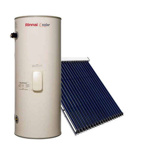 Sunmaster 250L Ground Mounted Storage Solar Tank 3.6kW Mid Position Electric Booster & 25 Roof Mounted Evacuated Tubes [137783]