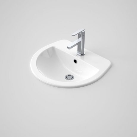 Cosmo Vanity Basin with Overflow White 1 Tap Hole [097123]