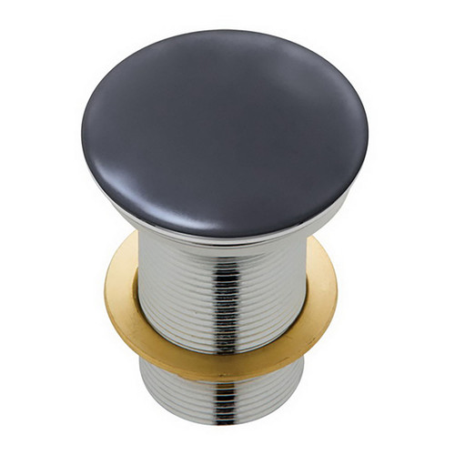 Basin Pop-Up Plug & Waste Domed No Overflow 32mm Matte Dark Grey [169177]
