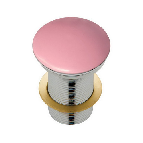 Basin Pop-Up Plug & Waste Domed No Overflow 32mm Matte Pink [169185]