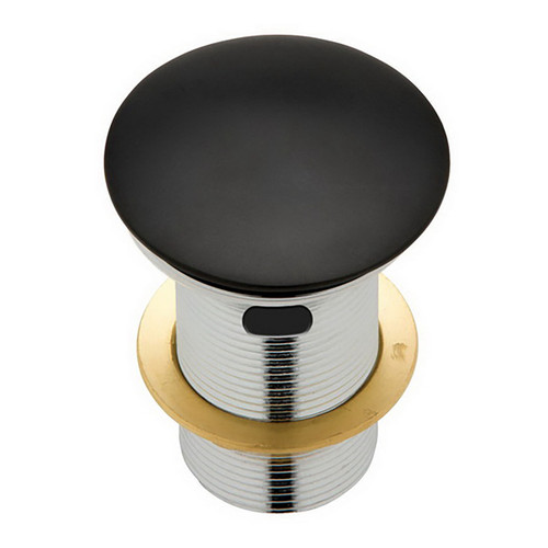 Basin Pop-Up Plug & Waste Domed with Overflow 32mm Matte Black [169187]