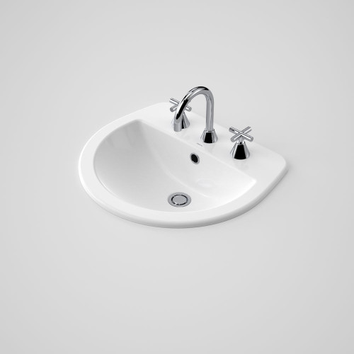 Integrity Semi-Recessed Basin 400mm x 550mm x 125mm Matte White [097162]