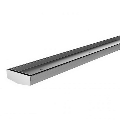 Tile Insert V Channel Drain 600mm x 75W x 30D (45mm Outlet) Stainless Steel [180773]