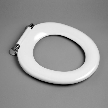 Pedigree II Single Flap Care Toilet Seat Die Cast Hinge White [017498]