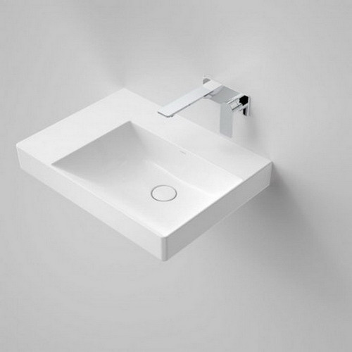 Urbane II Left Hand Shelf Wall Basin 600mm x 440mm x 187mm No Tap Hole No Overflow White [195988]