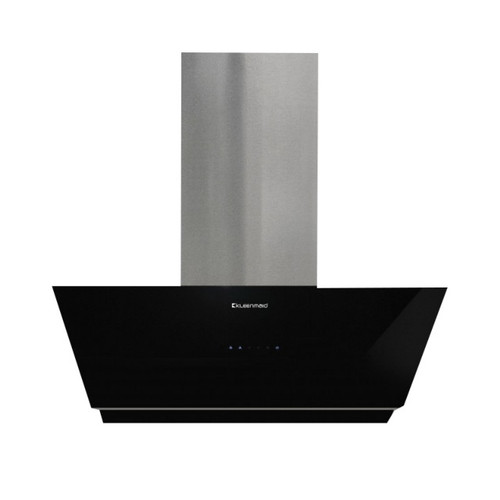 90Cm Wall Mounted Vertical Rangehood Black Krystal/Stainless Steel [253982]