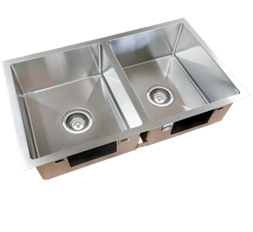 Excellence Squareline Double Bowl & Draining Tray Stainless Steel [254010]