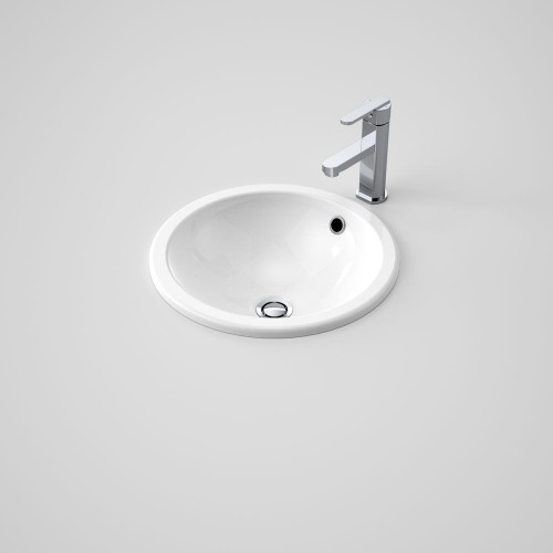 Cosmo Round Under/Over Counter Basin 400mm White No Tap Holes [105195]