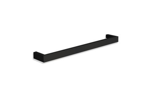 Thermorail Square Single Heated Towel Rail 630mm Matte Black [254368]