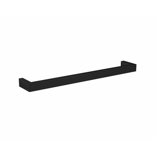 Thermorail Square Single Heated Towel Rail 830mm Matte Black [254371]