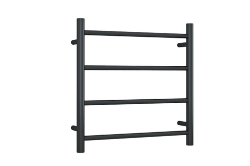 Thermorail Heated Towel Rail Round 4Bar 54W 550mm x 550mm x 122mm Matte Black [254376]