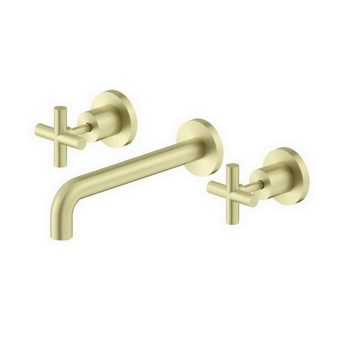 X Plus Wall Basin Set 215mm 5Star Brushed Gold [254048]