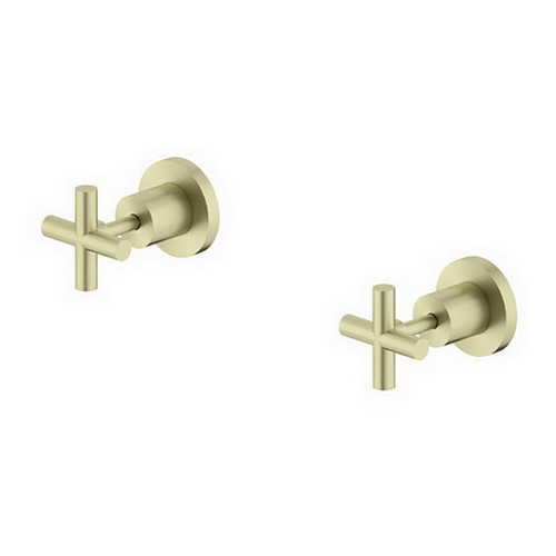 X Plus Wall Taps (Top Assembly) Brushed Gold (Pair) [254051]