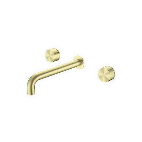 Kara Wall Basin Set 180mm Spout 5Star Brushed Gold [254059]