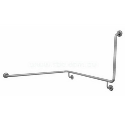 Modular 1075 90 Degree 2 Wall Left Hand Wraparound Grab Rail Satin Stainless Steel [254233]