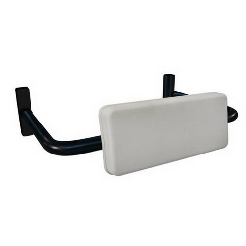 Straight Arm Backrest White Poly Pad Matte Black [254237]