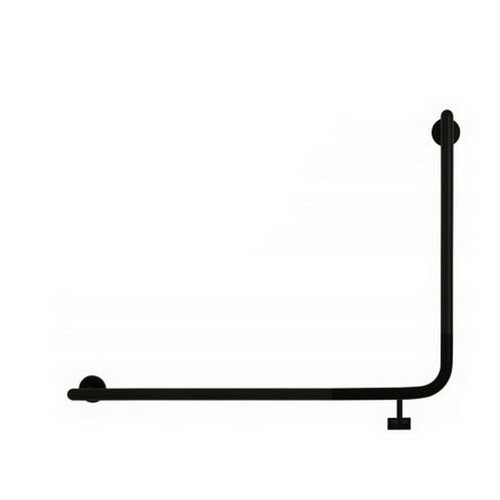 Raffaello 825 x 742mm Left Hand Accessible Grab Rail Matte Black [254248]