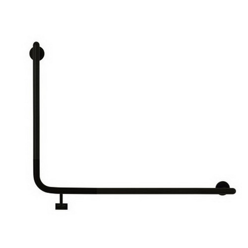 Raffaello 825 x 742mm Right Hand Accessible Grab Rail Matte Black [254249]