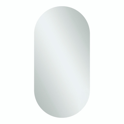 Duke Pill Shape Polished Edge Mirror 500 x 1000mm Glue-to-Wall & Demister [254359]