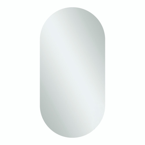 Duke Pill Shape Polished Edge Mirror 500 x 1000mm with Hangers & Demister [254361]