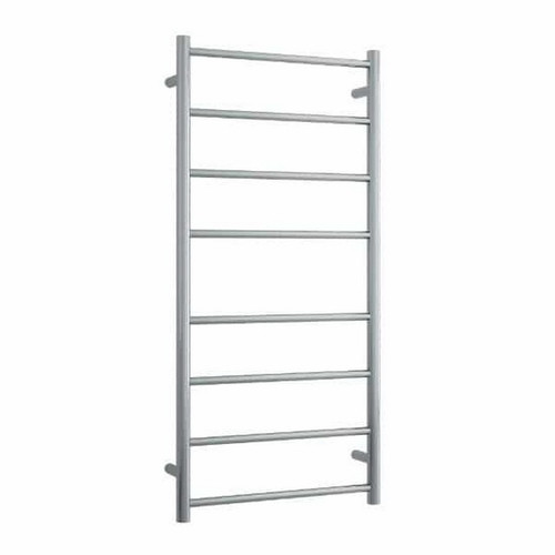 Thermogroup Thermorail Round Heated Towel Ladder 80W 8 Bar 530 x 1120mm Brushed Stainless Steel [254386]