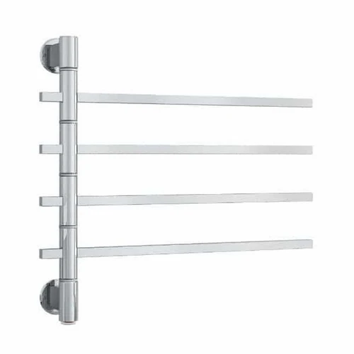 Thermogroup Thermorail Swivel Square Heated Towel Rail 48W 600 x 540mm Polished Stainless Steel [254392]