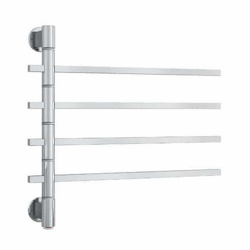 Thermogroup Thermorail Swivel Square Heated Towel Rail 48W 600 x 540mm Polished Stainless Steel [254392]